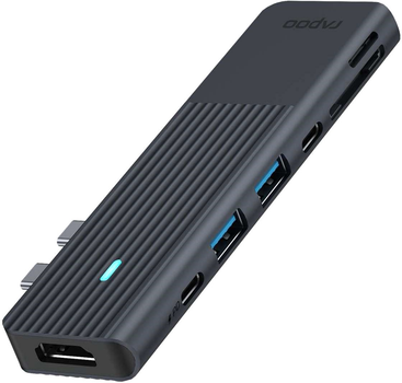 USB-C хаб Rapoo 7 в 1 Black (6940056114112)