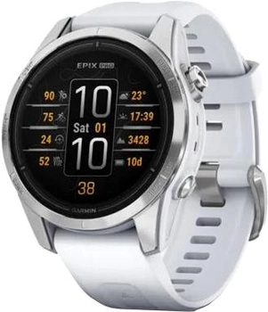 Smartwatch Garmin epix Pro (Gen 2) Standard Edition 42 mm Silver with Whitestone Band (753759317959)