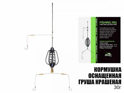 Кормушка Проф Монтаж оснащенная Груша крашеная 30г Hook №7,PM10429