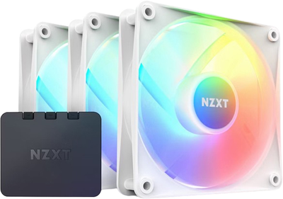 Набор вентиляторов NZXT F120RGB Core - 120 мм Hub-mounted RGB Fans - Triple White (RF-C12TF-W1)