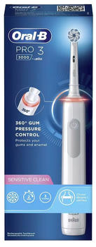 Електрична зубна щітка Oral-B  Pro3 3500 Sensitive Clean