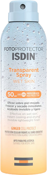 Spray przeciwsłoneczny Isdin Fotoprotector Wet Skin Spray Transparent Spf50+ 100 ml (8429420239029)