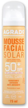 Сонцезахисний спрей Agrado Mousse Facial Solar Spf50 75 мл (8433295062149)