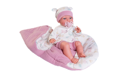 Пупс Recien Nacida Baby Toneta palabritas saco-mochila 34 см ANTONIO JUAN (70251)