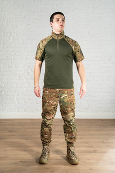 Форма військова штани та убакс з коротким рукавом ріп-стоп CoolMax tactical Олива Мультикам (590) , S