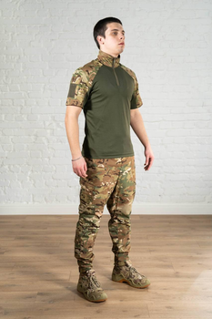 Форма военная брюки и убакс с коротким рукавом рип-стоп CoolMax tactical Олива Мультикам (590) , M