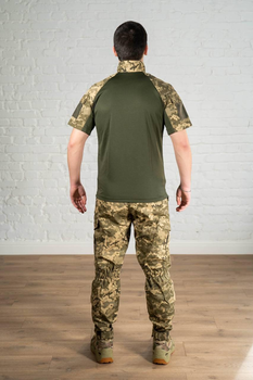 Военная форма убакс с коротким рукавом и брюки CoolMax рип-стоп tactical Пиксель Олива (587) , 2XL
