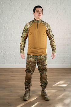 Форма тактическая брюки с наколенниками и убакс рип-стоп CoolMax tactical Мультикам Койот (567) , 3XL