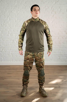 Військова форма штани з наколінниками та убакс CoolMax ріп-стоп tactical Олива Мультикам (566) , M