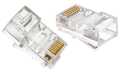 Złącze Ugreen RJ-45 8P/8C Cat 5/5e UTP 50 szt Transparent (6957303823314)