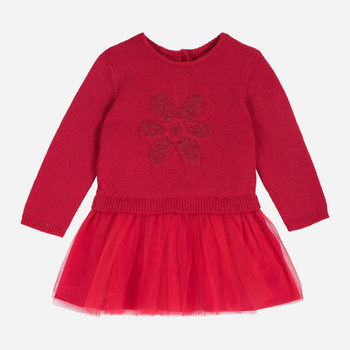 Sukienka dziecięca dla dziewczynki Chicco 09003534000000-075 80 cm Czerwona (8054707505247)
