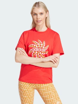 Футболка хлопковая женская Adidas Farm Gfx Tee IQ4486 XXS Красная (4066757539244)
