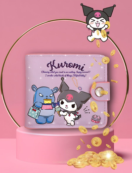 Гаманець гаманець дитячий для дівчинки Kuromi (Kuromi ) геншень, манги, hello kitty, Санріо Кітті, Мелоді подарунок дочці фіолетовий (AN)20516