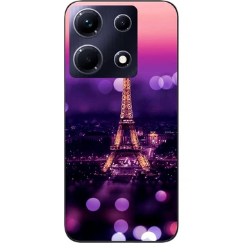 Силиконовый чехол SMTT для Infinix Note 30 4G (X6833B) с картинкой Париж ночью