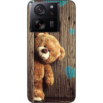 Бампер силиконовый чехол SMTT для Xiaomi 13T Pro с картинкой Мишка