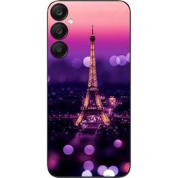 Силиконовый чехол SMTT для Samsung A25 5G Galaxy A256B с картинкой Париж ночью