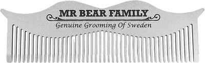 Męski grzebień Mr Bear Family do wąsów ze stali Silver 1 szt (73139911)