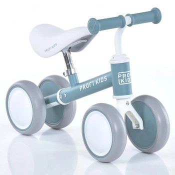 Детский беговел-велобег 4 EVA колеса 6 дюймов PROFI KIDS MBB 1017-1 стальная рама, голубой