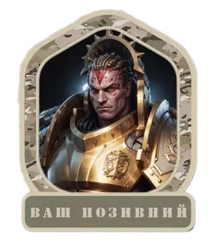 Шеврон патч "Золотая Кров Императора. Warhammer 40k" на липучке велкро