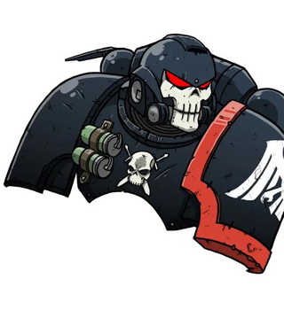 Шеврон патч "Бойовий Брат Гвардії Ворона Warhammer 40000" на липучці велкро