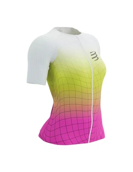 Компресійна жіноча футболка Compressport Tri Postural Aero SS Top W, Safe Yellow/Neo Pink, S