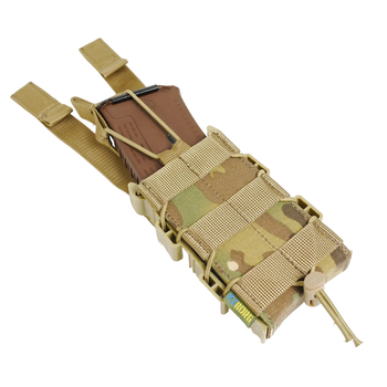 Жорсткий посилений тактичний підсумок Kiborg GU Single Mag Pouch Multicam