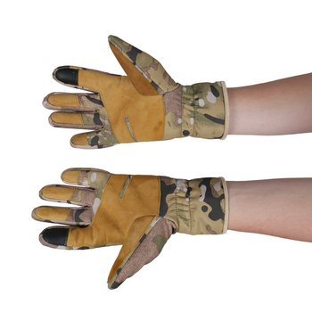 Тактичні зимові рукавиці Softshell мультикам XL