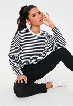 Кофта Missguided TJF13635 32 чорний смужки