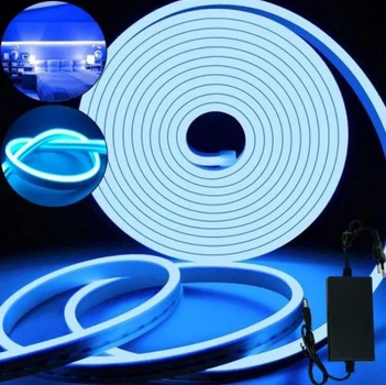 Світлодіодна герметична стрічка NEON LED 12В JL 2835-120 G IP65 5м синя