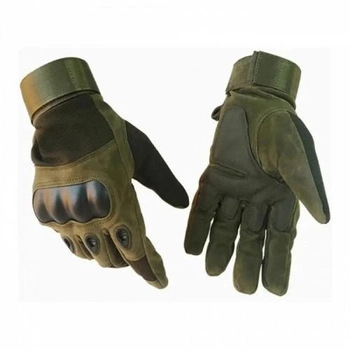 Тактические перчатки с закрытыми пальцами Oakley / Мотоперчатки Олива, M