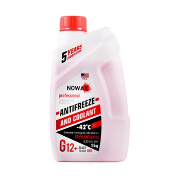 Антифриз Nowax Nowax G12+ -42°C 1кг Червоний (2813255)