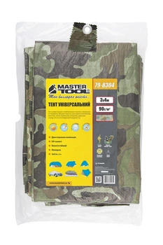 Тент MASTERTOOL 3х4 м 90 г/м² камуфляж 79-8304