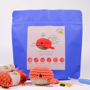 Стартовий набір для в'язання гачком Crochetty Kit Кит Тіллі (комплект без гачка та маркерів)