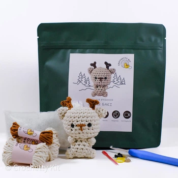 Стартовий набір для в'язання гачком Crochetty kit Оленя Бакі (повний комплект)