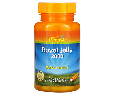 Бджолине маточне молочко Thompson (Royal jelly) 2000 мг 60 капсул THO19350