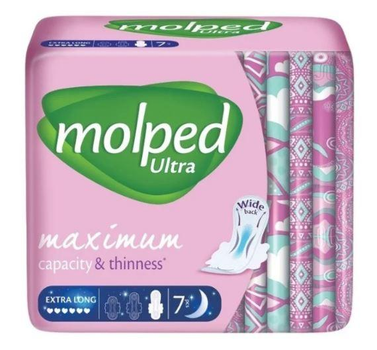 Гігієнічні прокладки Molped Ultra Night 6 крапель 7 шт