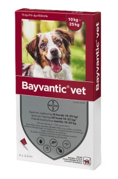 Краплі від кліщів Bayvantic Vet для собак 10-25 кг (7046260173996)