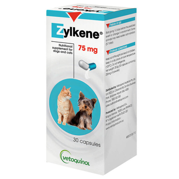 Suplement diety dla psów i kotów Kruuse Zylkene 75 mg 30 szt (3605874332393)