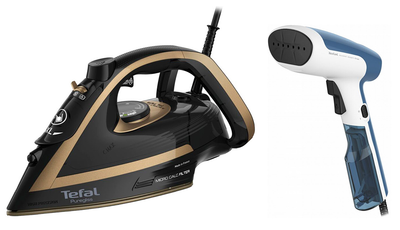 Праска Tefal PUREGLISS Coppertinto & Black FV8064E0 + Відпарювач TEFAL Access Steam First DT6130E0 (Комплект)