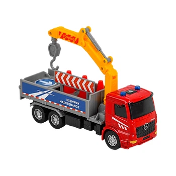 Машинка Play Smart 6728 (48/2) Автокран-манипулятор, подвижная стрела, инерция, в коробке (красный)
