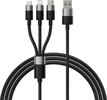 Kabel Baseus StarSpeed micro-USB - Lightning - USB Type-C 0.6 m Black (P10319900111-00)