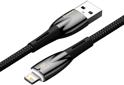 Kabel Baseus Glimmer USB Type-A - Lightning 1 m Black (CADH000201)