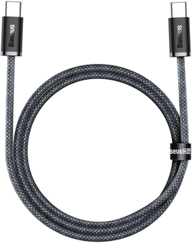 Kabel Baseus Glimmer USB Type-A - USB Type-C 1 m Black (CADH000401)