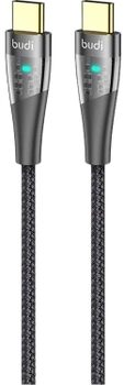 Кабель Budi USB Type C - USB Type C 1.5 м Black (6971536926345)
