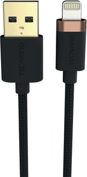 Кабель Duracell USB Type A - Lightning 0.3 м Black (USB8012A)