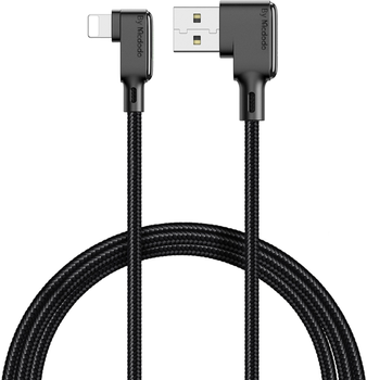Kabel kątowy Mcdodo USB Type-A - Apple Lightning 1.8 m Black (CA-7511)