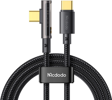 Kabel kątowy Mcdodo USB Type-C - USB Type-C 1.8 m Black (CA-3401)