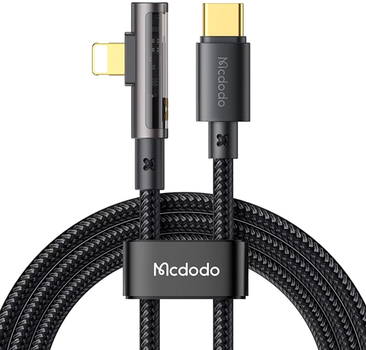 Kabel kątowy Mcdodo USB Type-C - Lightning 1.8 m Black (CA-3391)