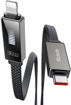 Kabel Mcdodo z wyświetlaczem USB Type-C - Lightning 1.2 m Black (CA-4960)