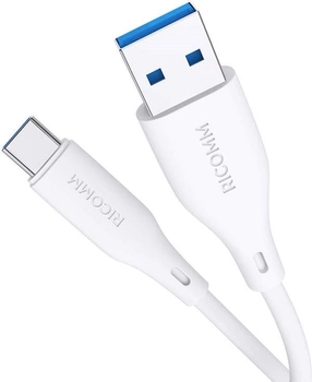 Кабель Ricomm USB Type-A - USB Type-C 2.1 м White (RLS007ACW)